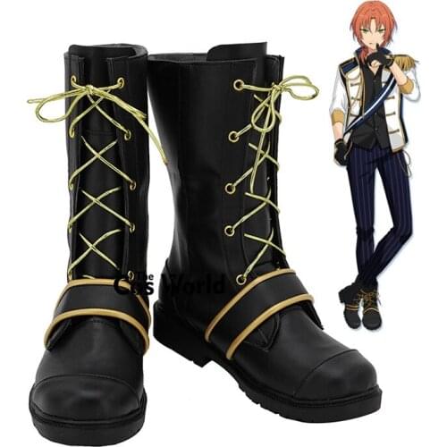 Ensemble Stars! Tsukinaga Leo Games Customize Cosplay Low Heels Shoes Boots