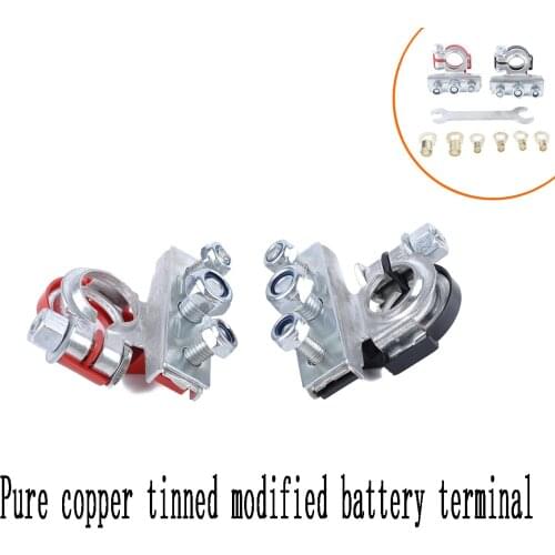 Auto Parts Pure Copper Tinned Modified Battery Pile Head Battery Terminal Caravan Accessories Rv Accessories Camper Trailer