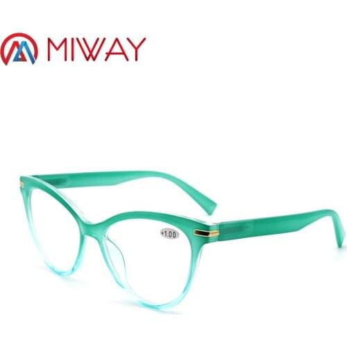 MIWAY Brand New Reading Glasses cat eye Transparent Fashion Eyeglasses Lesebrillen Europe Style Men Women Reading Glasses