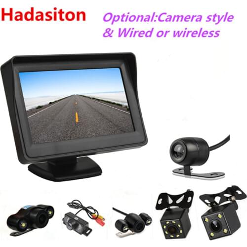 4.3" TFT LCD Color Screen Car Monitor reverse parking monitor with sunshade,Rearview camera optional