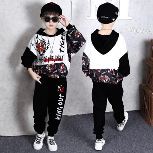 Childrens Wear Suit Cartoon Tiger Clothing Set Boys Clothes Children Tracksuit Long sleeved Toddler Kids Sport Suit Clothes Set