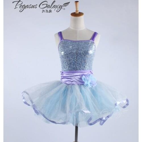 Kids Party Dance Dress Girls Ballet Tutu Costume Skating Clothing New Strapless Childrens Ballet Dress Stage Suit B-6355