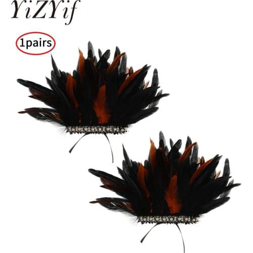 Gothic Punk Feather Shrug Cape Shoulder Epaulets Halloween Performence Costume Decoration Feathered Badges Shoulder Board Shrug