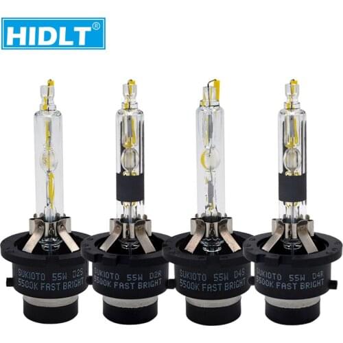 HIDLT 2PCS Original Xenon Bulb 55W D2S D2R 5500K White D4S D4R HID Headlight Bulbs Lamp For D2 D4 Car Light Xenon Ballast Kit