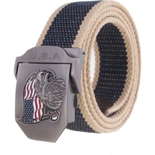 Many Colors 110/120/140cm Canvas Belt Men Women Alloy Buckle High Quality Thicker Casual Belt Weave Belt AE101