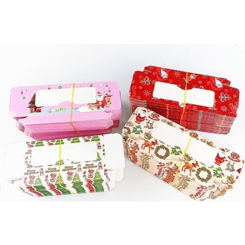 Eyelash Packaging Box Wholesale Lashes Boxes Empty Eyelash Package Boxes Eyelashes Case 8-25mm Lash Rectangle Box Christmas elk