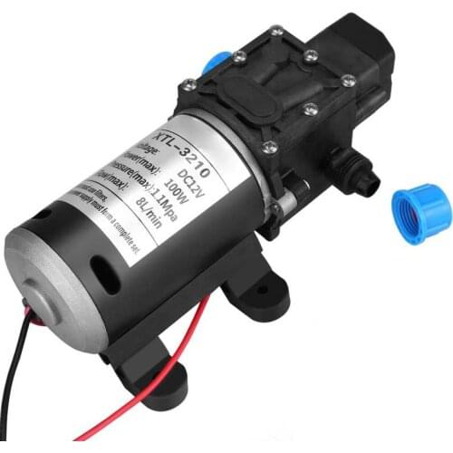 12V DC 100W 8L/Min 160Psi High Pressure Diaphragm Self Priming Water Pump for Wash Bomba ABS Shell 100W