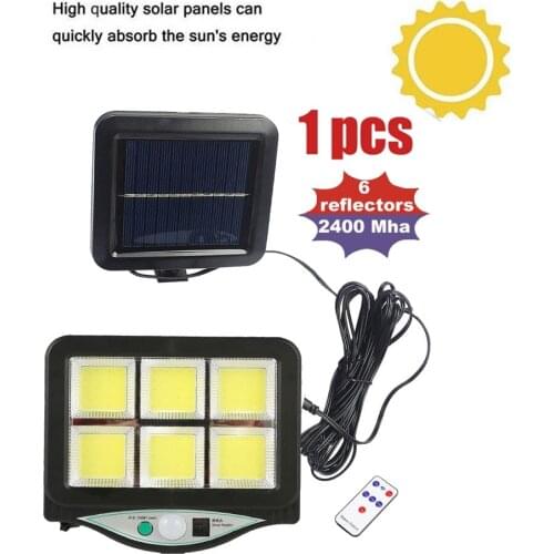 Seperable Outdoor Solar Wall lamp Motion Sensor solar lights 120LED IP65 Waterproof 6 Head Patio Garage security lighting indoor