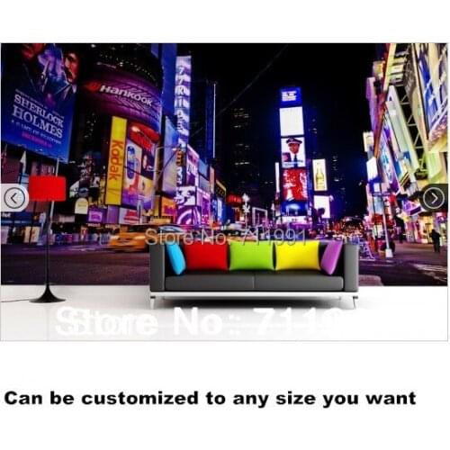 2015 New Arrival Living Room Modern Papier Peint Papel De Parede Infantil Free Shipping Bright New York Lights Mural Wallpaper