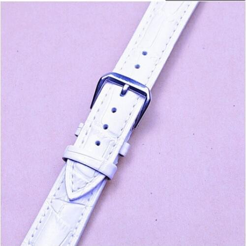 Wholesale 10PCS/lots High quality 19MM genuine leather Watch band watch strap watch belt white color -31610
