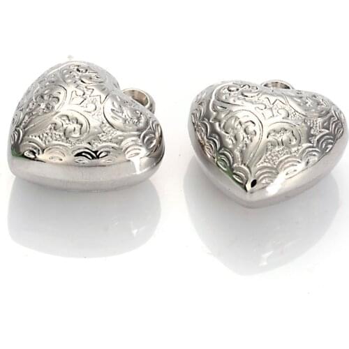 Wholesale 24 MM Flower Pattern Antique Design Beads Acrylic Plastic Heart Pendant For Diy Jewelry Making Supplies