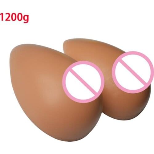 1200g/1400g/1600g/Pair Teardrop Shape Realistic Artificial Silicone Breast Forms Boob Enhancer Chest Prothesis Fake Bust Tits
