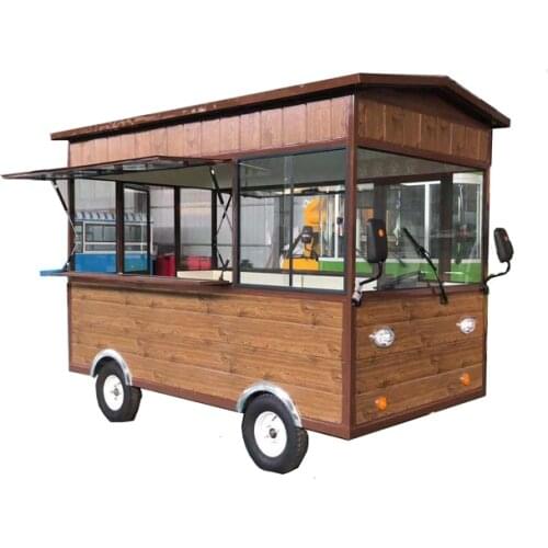 Retro car food truck ice cream cart food cart movable fast food cart kiosk perfect bus food truck