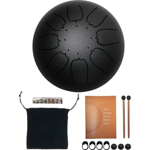 Steel Tongue Drum Set 6 inch 8 Tune Handpan with Drumstick Carrying Bag