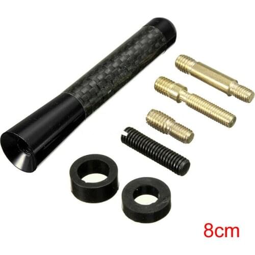 8cm Radio Antenna Universal Car Carbon Fiber Aluminum Screw Radio Car Antenna Auto Accessories For BMW Chevrolet Cadillac