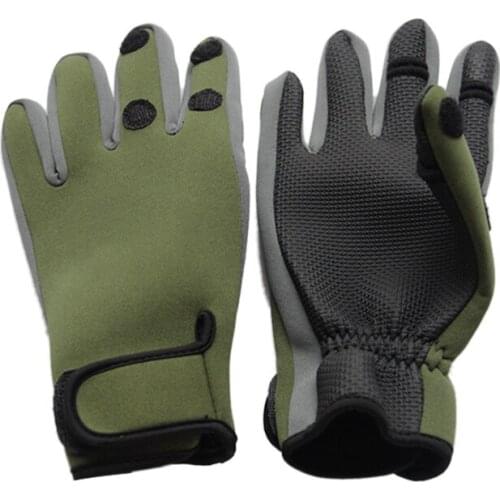 Bicycle Outdoor Sports Gloves Winter Warm Gloves Full Finger Anti-Slip Fishing Gloves-Dew Three Refers