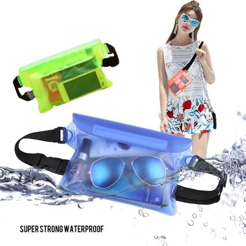 Waterproof Swimming Bag Ski Drift Diving Shoulder Waist Pack Bag Underwater Mobile Phone Bags Case Cover For Beach Boat Sports