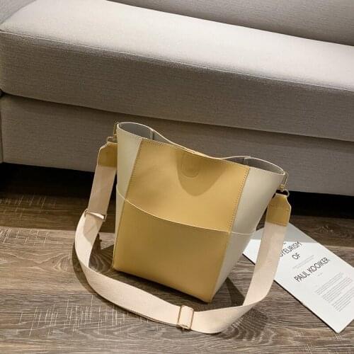 High Quality Women Messenger Bag Fashion Simple Bucket Shoulder Bags Large Capacity Purse Beach Bag Crossbody Bags for Women2019