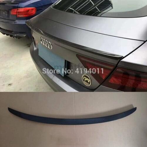MONTFORD Carbon Fiber Rear Spoiler Tail Trunk Boot Wing Cover Car Accessories For Audi A7 RS7 2012 2013 2014 2015 2016 2017 2018