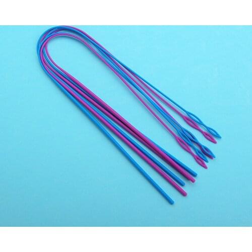 1pcs Plastic Drawstring Threader Robbin Elastic Belt Portable Wearing Rope Weaving Tool 58cm Wearer Clips DIY Sewing Accessories