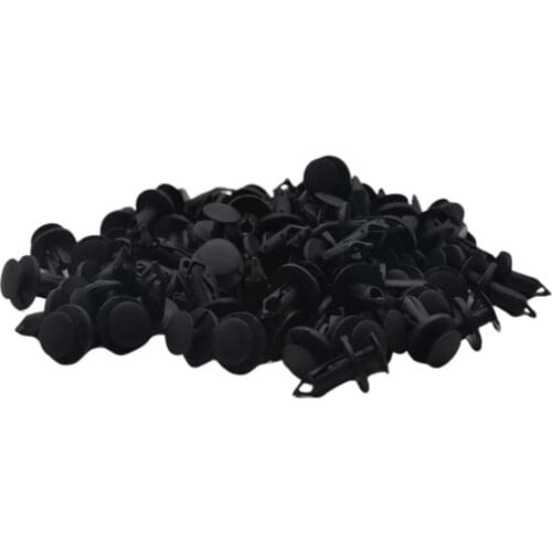 100x Car 8mm Dia Hole Plastic Rivets Fastener Auto Fender Bumper Push Pin Clips