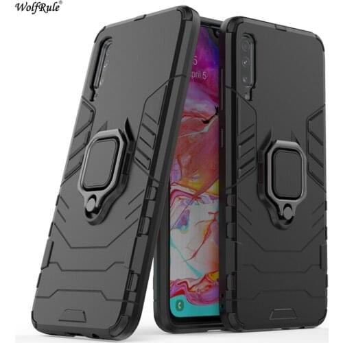 For Samsung Galaxy A70 Phone Case TPU Hard PC For Samsung A70 Case Ring Holder Stand Magnetic Armor Case SM-A705F 6.7"