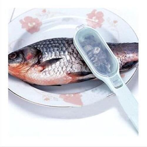 Fish Skin Gadget Brush Scales Remover Scaler Cleaner Home Fish knife Clean Plastic Cleaning Scraping Scales Kitchen Tools