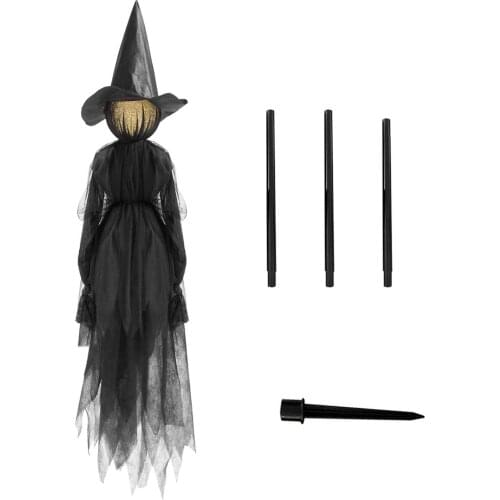 Halloween Light-Up Witches With Stakes Halloween Decor For Home Holding Hands Screaming Witches Sound Activated Sensor Amazing