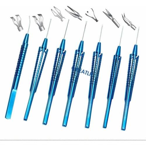 Titanium Alloy Capsulorhexis Tweezer Ophthalmic Forceps 23G Intraocular Virtreo-Retinal Veterinary Ophthalmic Micro Instruments