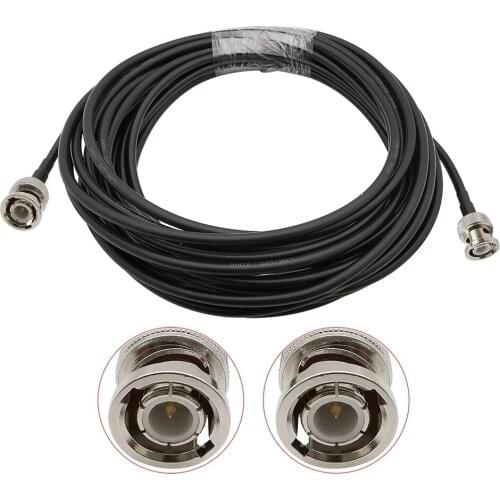 1Pcs LMR195 BNC Male to BNC Plug Male 50 ohm RF Coaxial BNC Cable Extension Pigtail Cable LMR195 Connector for CCTV Camera Radio