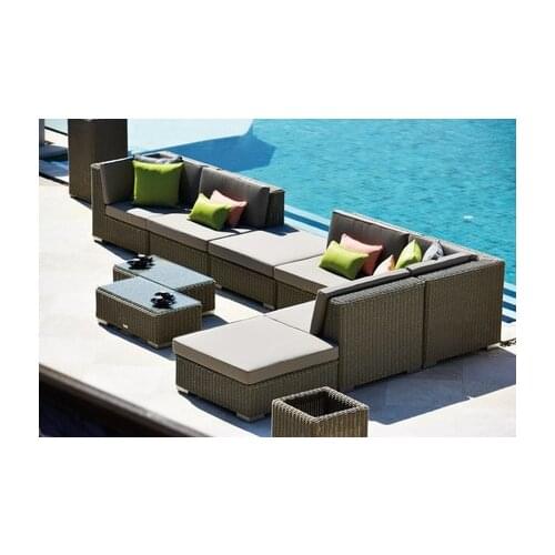 Wholesale resin rattan garden terrace leisure furniture