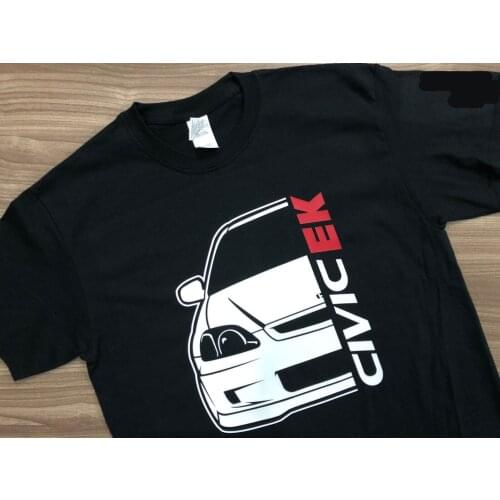 Mens T Shirts Fashion Short Sleeve O-Neck Cotton Japanese Classic Car Civic Ek T-Shirtcosplay T-Shirts