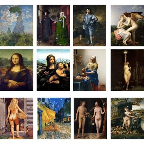 DIY Digital Painting By Numbers World famous oil painting Acrylic Paint By Numbers Modern Wall Art Picture For Gift