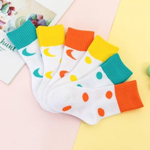 Four Seasons Colourful Combed Cotton Kids Socks Fashion Soft Comfortable Vintage Short Socks