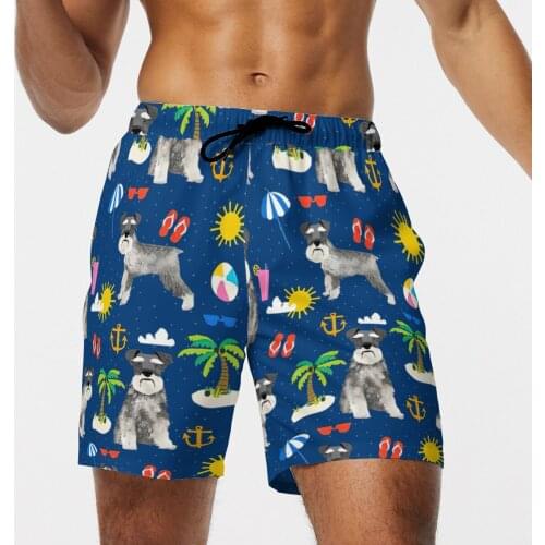 2021 Summer Men Board Shorts 3D Print Animals Dog Fashion Mens Bermuda Beach Shorts 90s Boys Trousers Plus Size 6XL Quick Dry