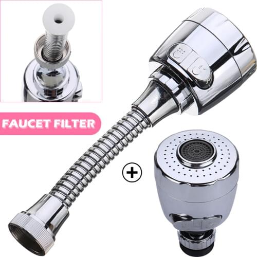 High Quality 360Degree Faucet Extender Sprayer Sink Spray Kitchen Tap Head Water Saving Aerator Short/Long Kitchen Tap Head