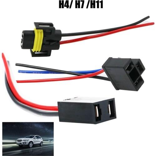 YSY 200x H4/H7/H11 Wiring Harness Socket Female Adapter Car Auto Wire Connector Cable Plug For HID XenonHeadlight Fog Lamp Bulb