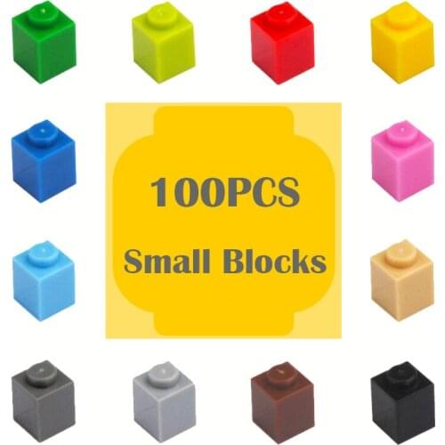 1*1 small particles of high brick classic toy building blocks toy accessories compatible with a variety of similar parts 100pcs