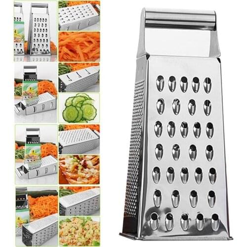 1pc Four-sided Grater Stainless Steel Planer Multifunctional Peel Cutter Fruit Ginger Garlic Vegetable Grater Kitchen Gadgets