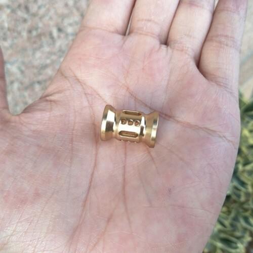 1PC vintage brass light Knife beads Parachute Paracord Umbrella Rope Lanyard Bead Flashlight pendant accessories EDC Pocket Tool