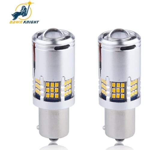 1156 BAU15S T20 7440 Canbus LED Turn Signal Light With Lens P21w W21W Led Bulb No Hyper Flash No Errors Led Lamp For Car 2PCS