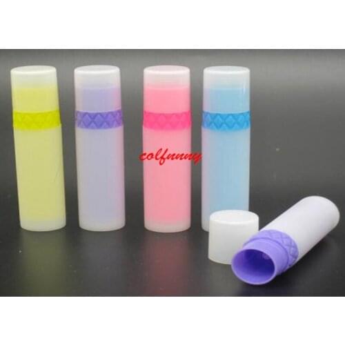 200pcs/lot Fast Shipping Empty Candy color lipstick tubes Plastic colorful lip balm tubes 3g lipstick tube F060501