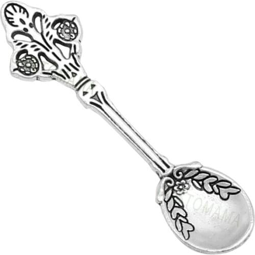 30pcs-Antique Silver Tone 3D Large Spoon Charms Pendants 60x14mm