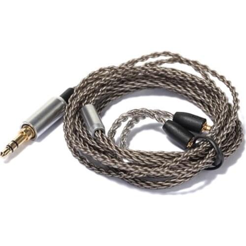 8 Share MMCX Cable for Shure SE215 SE535 SE846 UE900 Earphone Headset Headphone Silver Plated Copper for iPhone Android