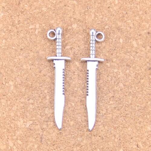 16pcs Charms sword 43*20mm Antique Pendants,Vintage Tibetan Silver Jewelry,DIY for bracelet necklace
