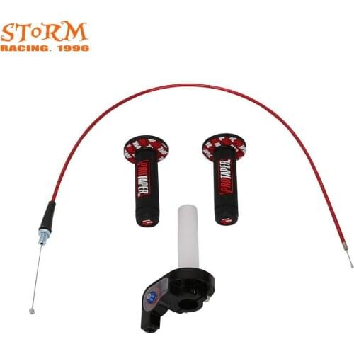 Motocross 7/8" Accessories Engine Parts Handlebar Handle Grips For Protater PRO Throttle Settle Cable Dirt Pit Bike Motorcycle
