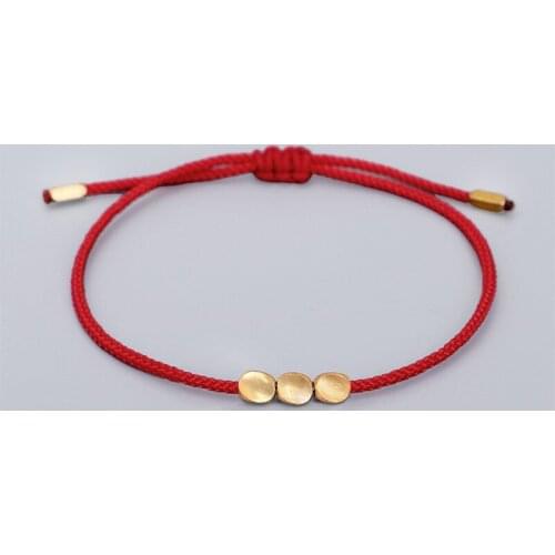 Feng Shui Lucky Bracelets Buddhism Red String Wax Thread wrist Bracelet Friendship Yoga Prayer Unique Gift Chinese Cheap Jewelry