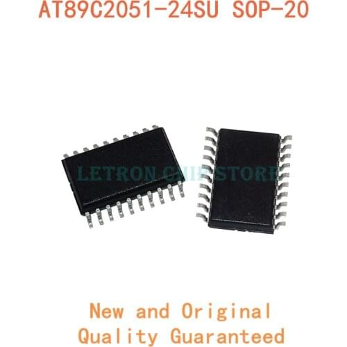 10PCS AT89C2051-24SU SOP-20 AT89C2051 24SU SOP20 7.2MM SOIC-20 SOIC20 SMD new and original IC Chipset