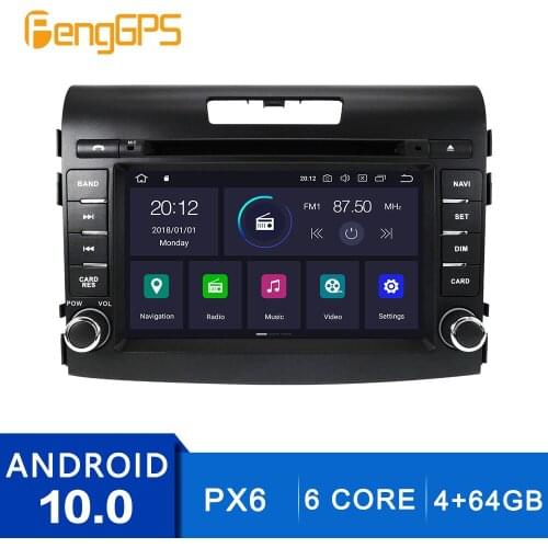 Android 10.0 DVD Player For Honda CRV 2012-2016 Touch Screen GPS Navigation Multimedia Headunit 4G+64G Carplay DSP PX6 IPS OBD2