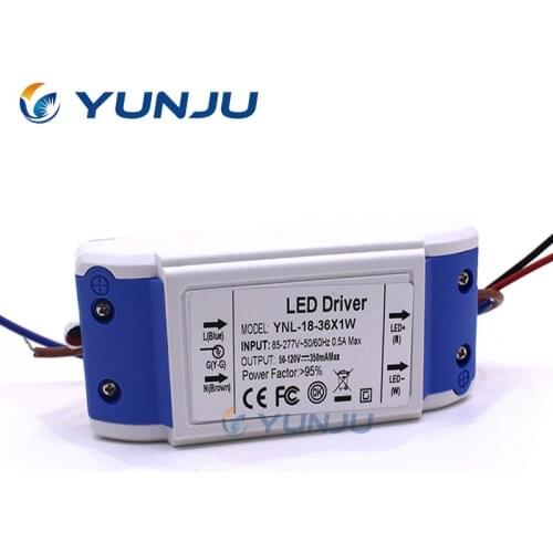Led Power Supply 18-36W DC50- 130V 300Am adapter AC85-277V to Led Driver 50-120v for Led down light